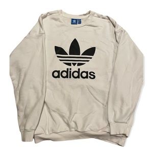White Adidas crewneck